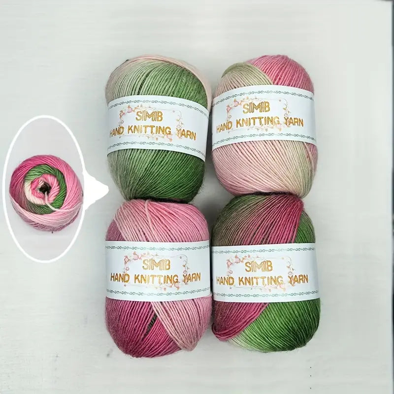 Lot de Pelotes de Laine Multicolore Dégradé – Fil à Tricoter Doux et Résistant pour Crochet & Tricot