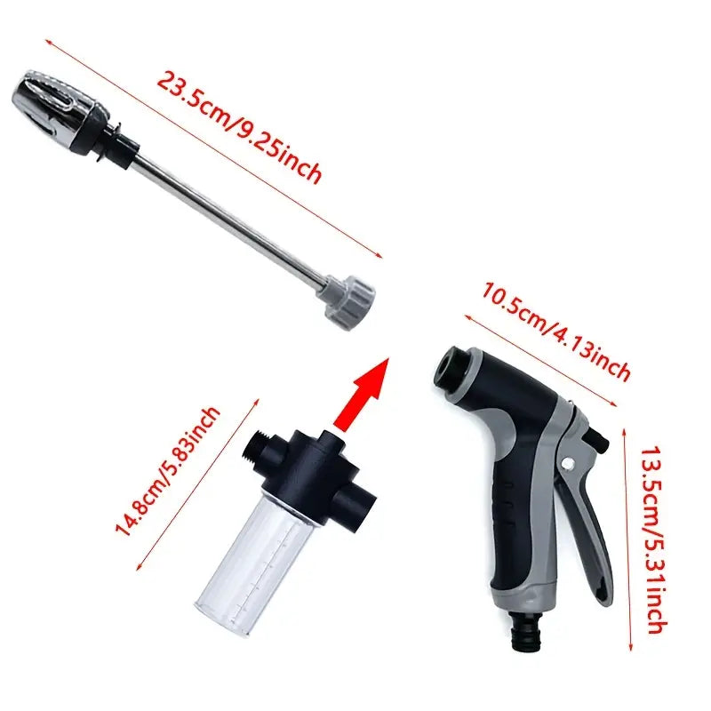 Lance de lavage haute pression – Buse jet d’eau réglable pour nettoyage voiture