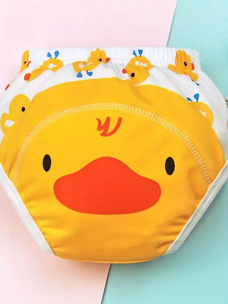 Culottes d’apprentissage bébé réutilisables – Lot de 4 couches lavables imprimées animaux mignons