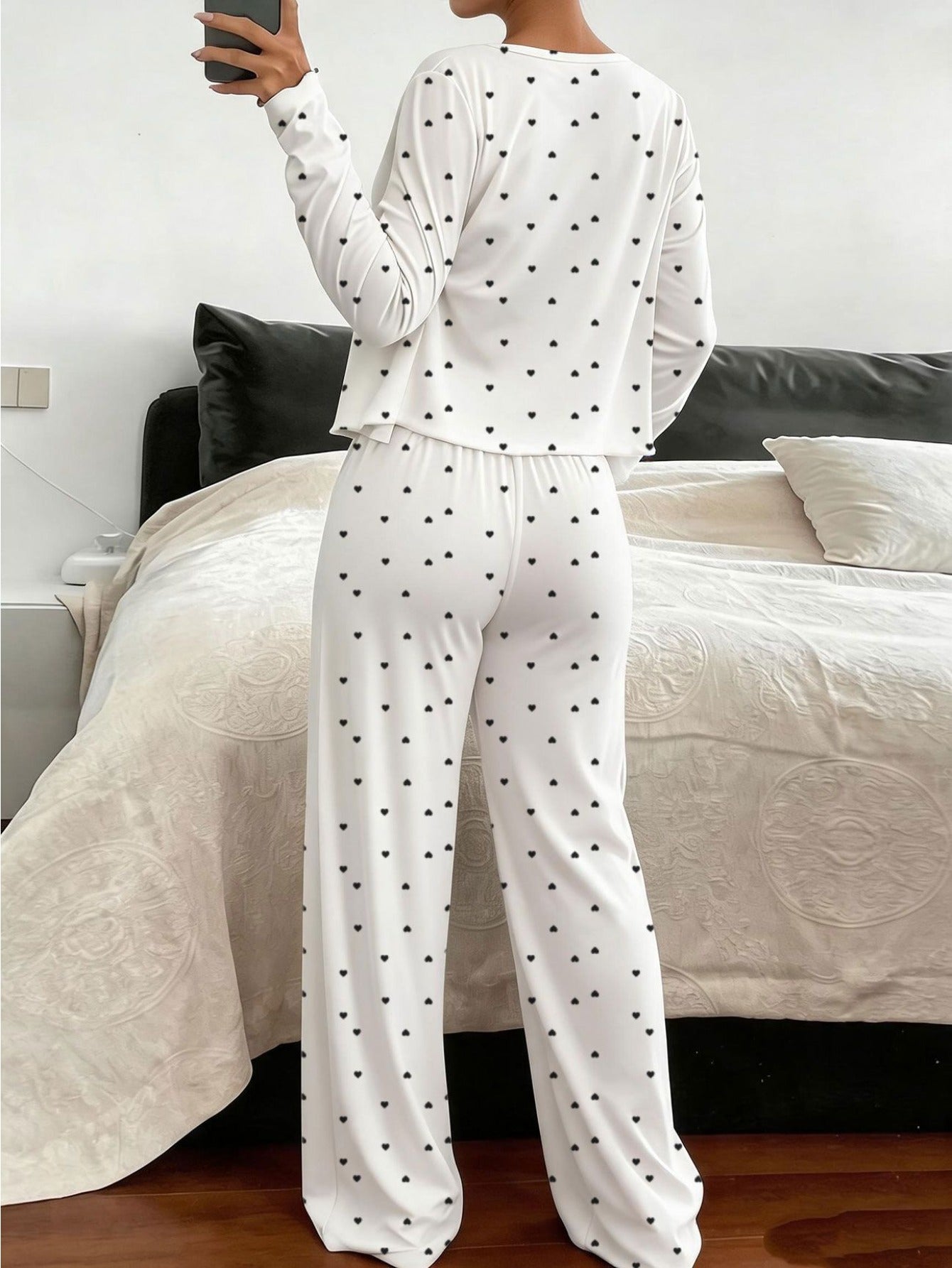 Ensemble de vêtements de maison Gentle Style Petit Cœur : Caraco