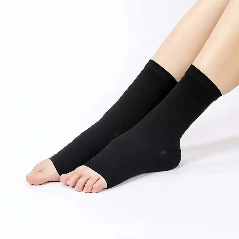 Chaussettes de Compression Ouvertes pour Fasciite Plantaire – Soulagement Douleur Talon & Cheville, Maintien et Confort au Quotidien