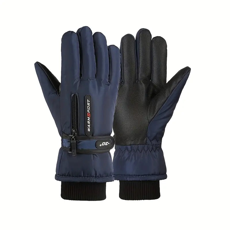 Gants de ski homme imperméables et chauds – Gants d’hiver anti-froid avec grip antidérapant