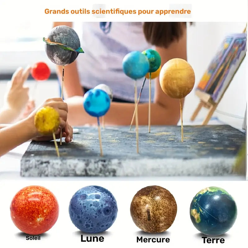 Maquette Système Solaire 3D – Planètes Éducatives pour Enfants et Adultes Passionnés d’Astronomie