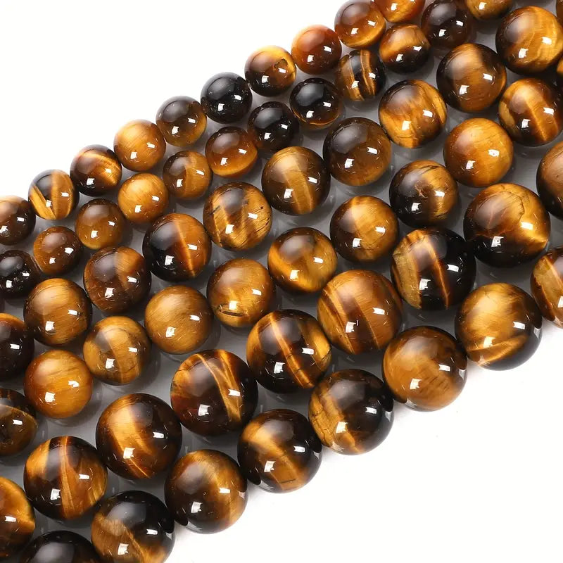 Perles en pierre naturelle Oeil de Tigre – Pierres précieuses en vrac pour bijoux et lithothérapie