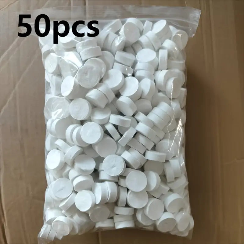 Pastilles comprimées serviettes jetables compactes – 50/100 pièces ultra-légères pour Camping et Randonnée