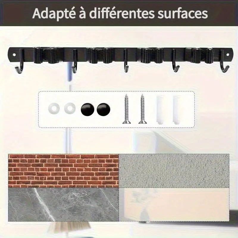 Se fixe au mur, résiste à l'humidité