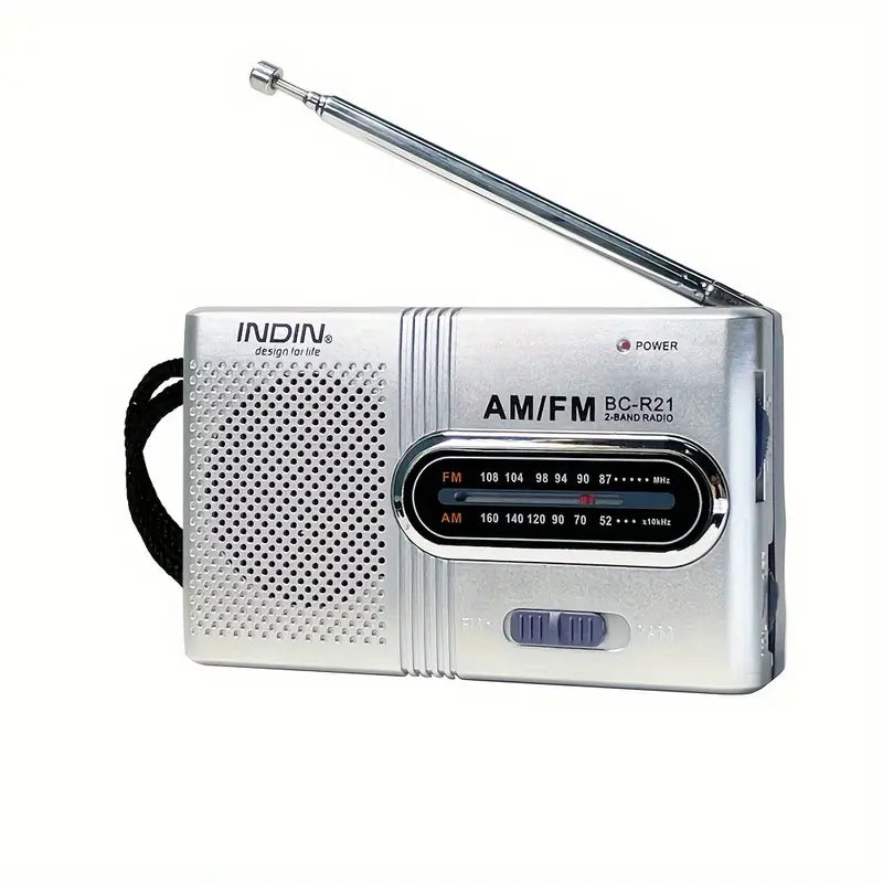 Radio Portable AM/FM avec Antenne Télescopique – Poste Radio de Poche à Piles pour Voyage et Extérieur