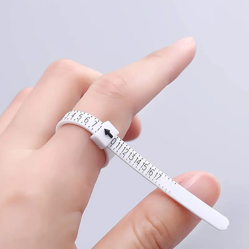 Baguier Plastique Réglable – Outil de Mesure de Doigt pour Choisir la Taille de Bague Parfaite