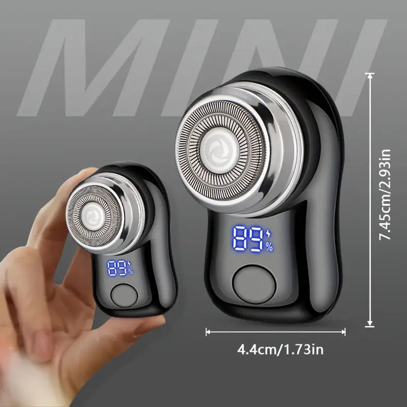 Rasoir Électrique Rechargeable Homme – Tondeuse Visage Précise avec Écran LED et Lames Rotatives