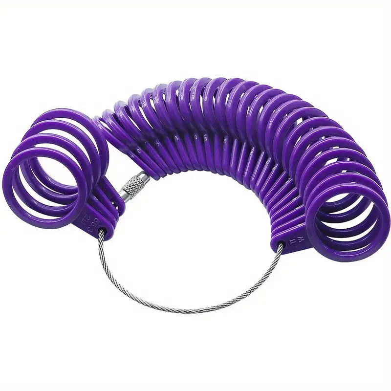 Anneaux de Mesure pour Bagues – Outil de Sizing Réglable en Plastique Noir pour Créateurs de Bijoux