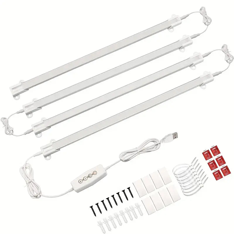 Kit Barre LED USB 3 Pièces avec Télécommande – Éclairage Sous Meuble pour Cuisine, Bureau ou Dressing