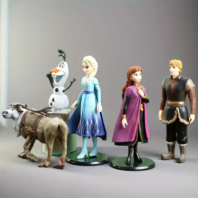 Ensemble de Figurines La Reine des Neiges – Elsa, Anna, Olaf, Kristoff et Sven