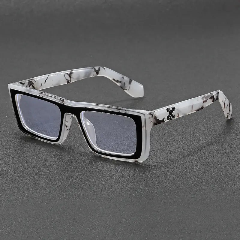 Lunettes homme carrées noires – Monture épaisse tendance avec verres anti-reflets