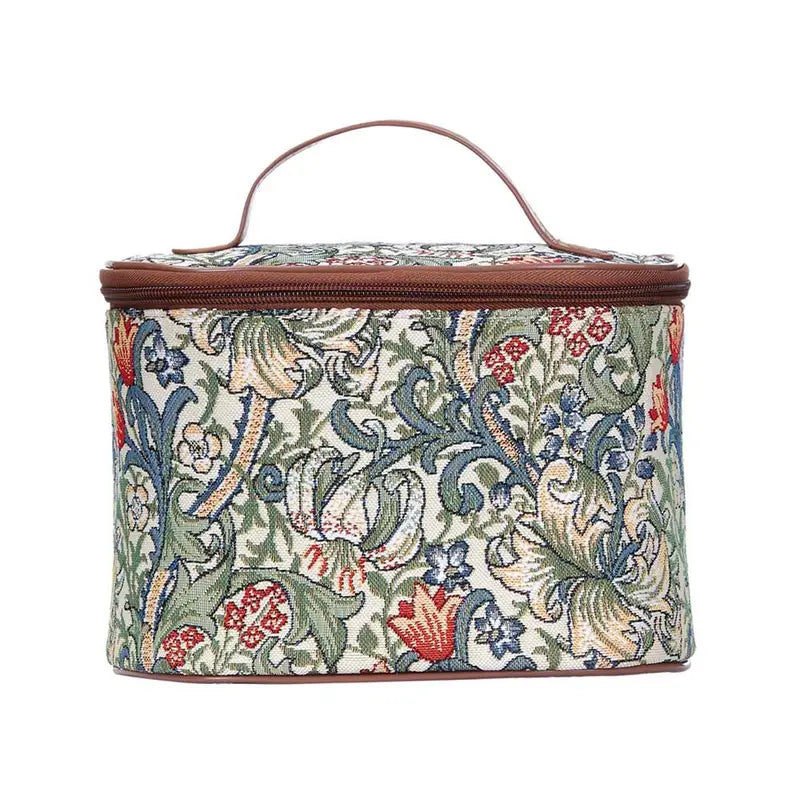 Trousse de toilette vintage à motifs floraux Élégance et style rétro