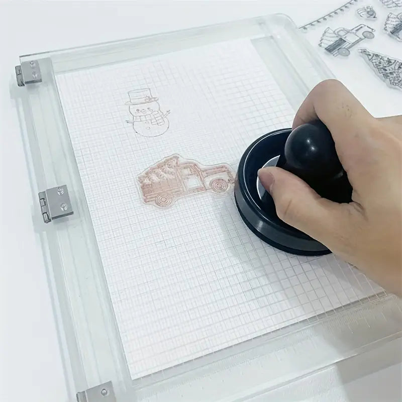 Outil de Pression pour Tampons – Poignée Ergonomique pour Scrapbooking, Estampage et DIY