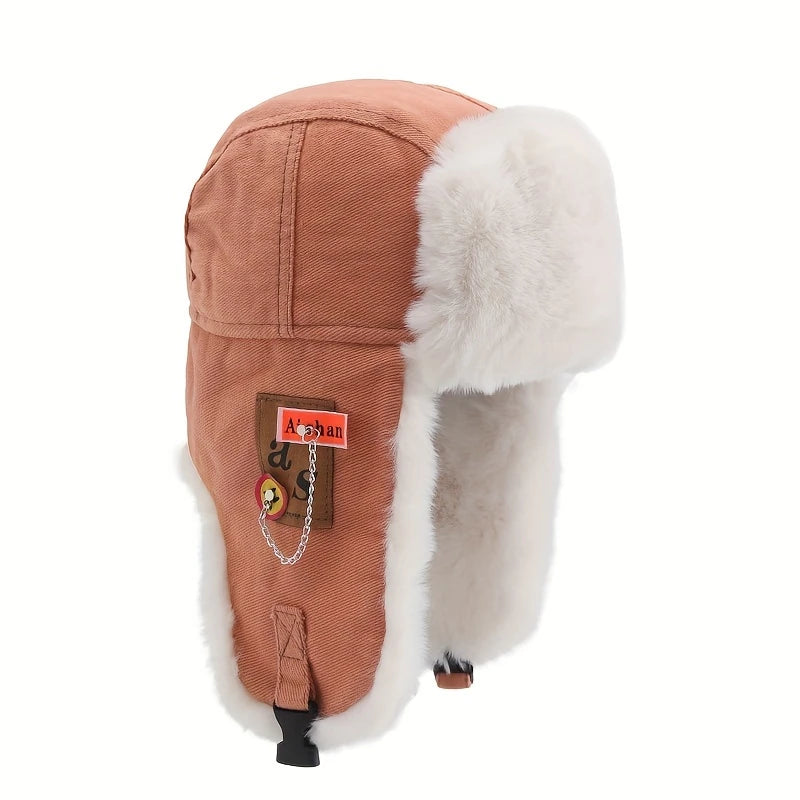 Chapka Hiver Homme Style Aviateur – Doublure Polaire Chaude et Cache-Oreilles Intégrés