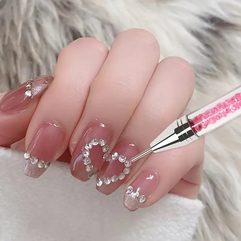Stylo Pick-Up Strass pour Nail Art – Outil Précis pour Décoration Ongles avec Strass et Perles