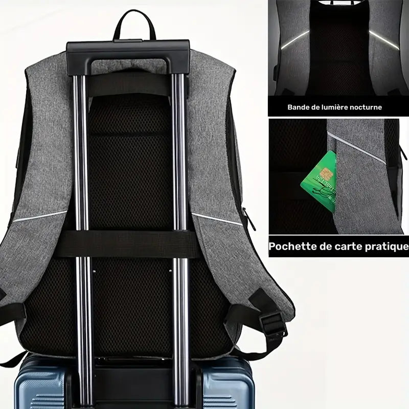 Sac à dos élégant homme/femme – Grande capacité, port USB et protection antivol