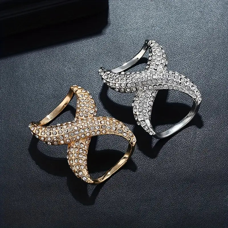 Épingle décorative femme en strass dorés – Bouton bijou élégant pour vêtements et accessoires