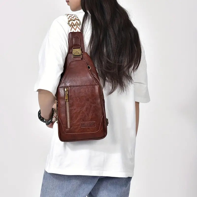 Ensemble sac banane et portefeuille assorti – Design élégant en cuir pour homme