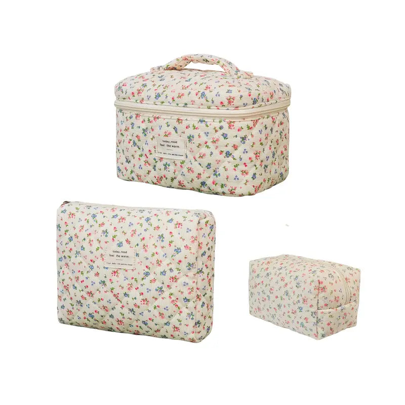 Trousse de toilette à fleurs Pochette maquillage chic et pratique