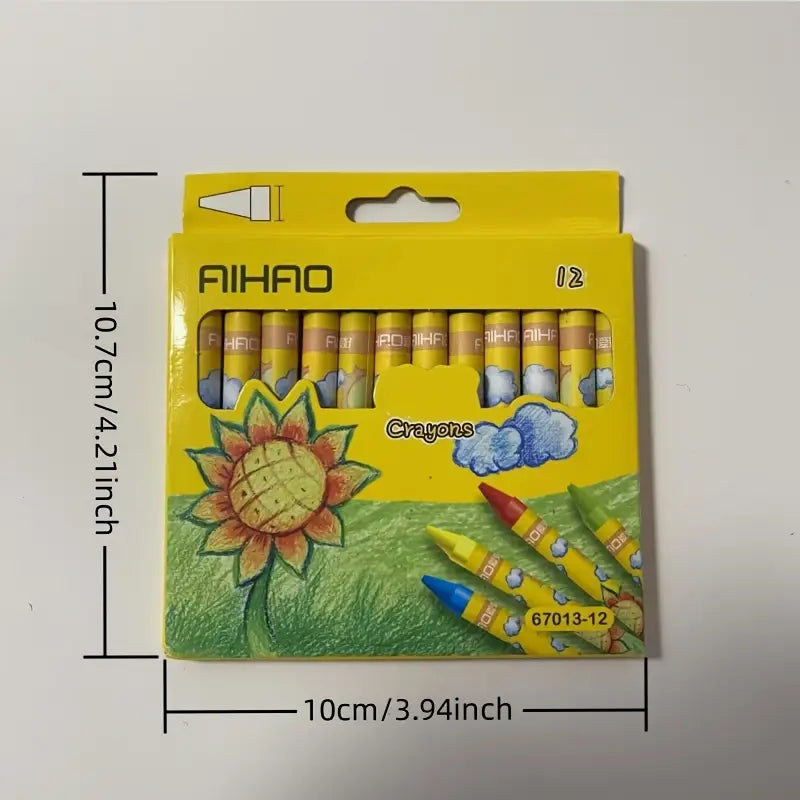 Crayons de Cire Colorés Bébé – Crayons Épais Lavables Anti-Casse pour Dessin et Éveil Créatif