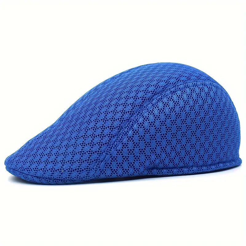 Casquette plate homme été bleu marine – Chapeau léger respirant en maille élégante