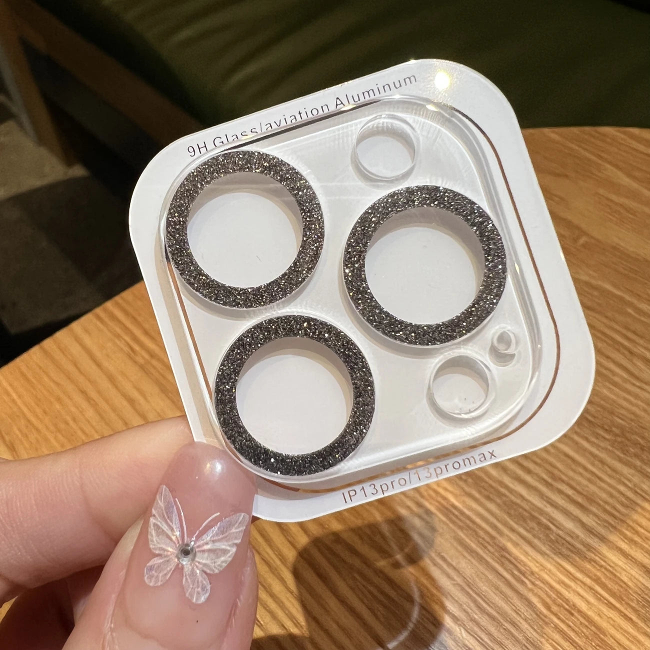 Décor Strass pour Objectifs de Téléphone – Ensemble de 3 Anneaux Brillants Multicolores pour Caméra