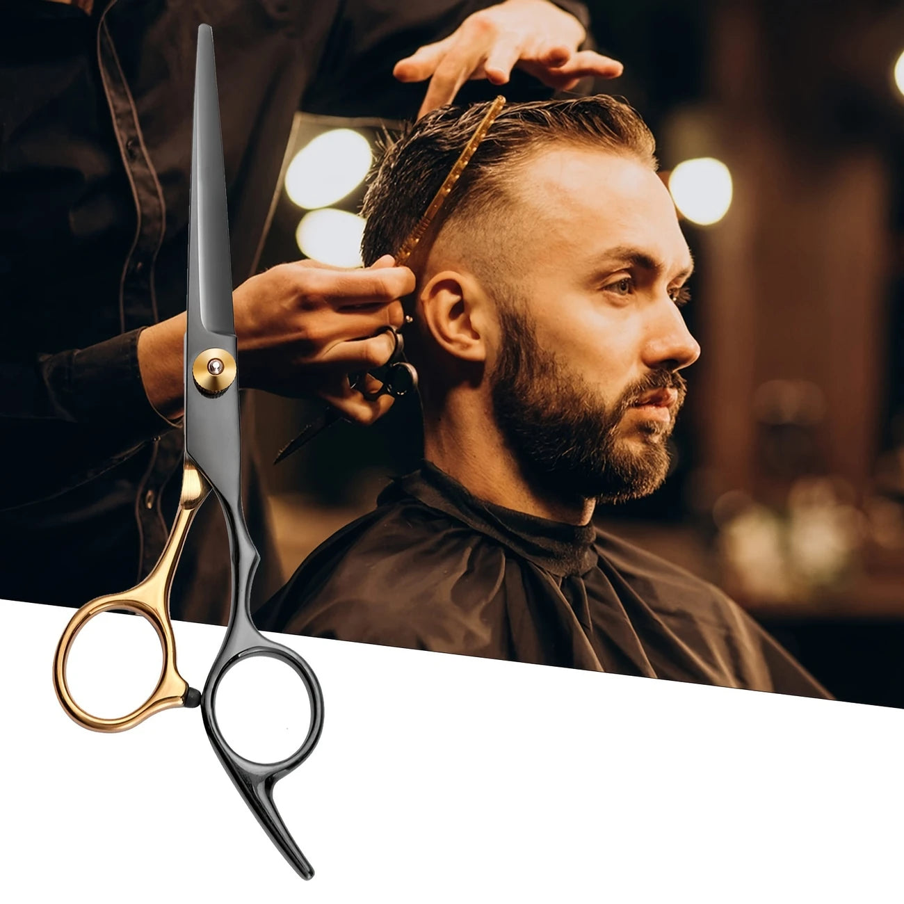 Kit de Coiffure Professionnel 8 pièces – Ciseaux Coiffure & Effilage, Peignes, Pinces et Étui Inclus