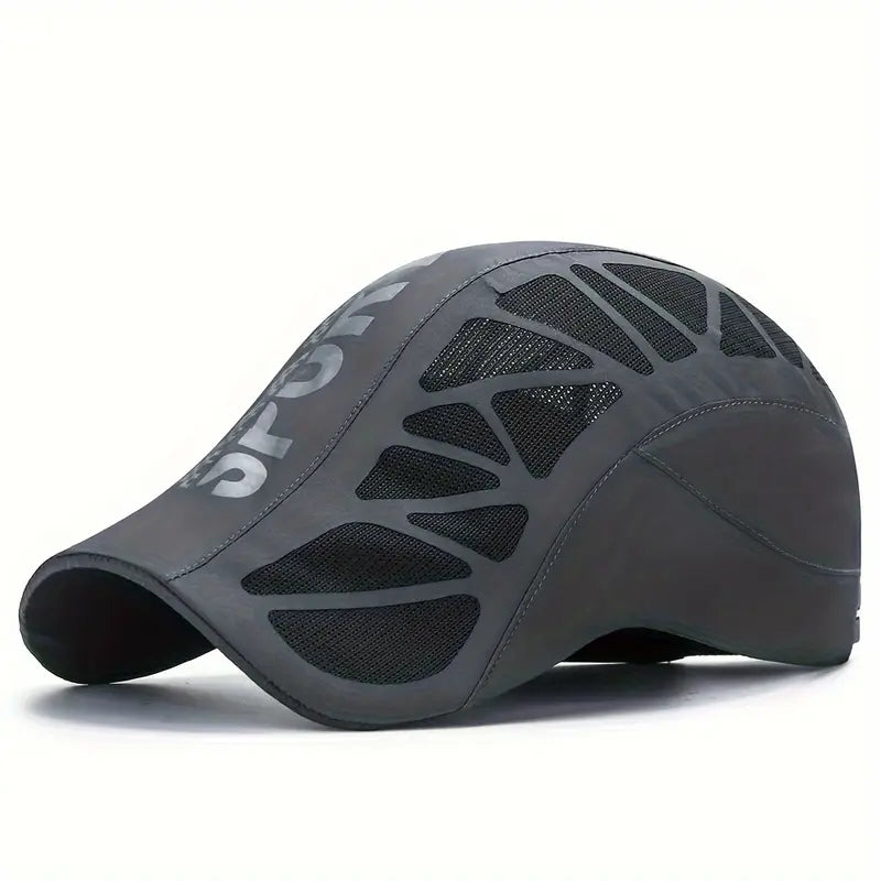 Casquette de sport homme respirante – Cap ajustable noire avec maille anti-transpiration pour extérieur