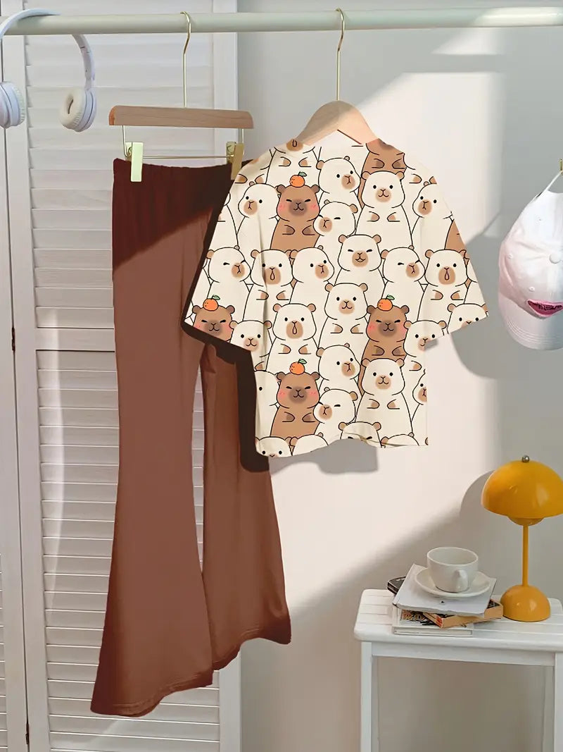 Chemise fille imprimé oursons mignons – t-shirt tendance et confortable