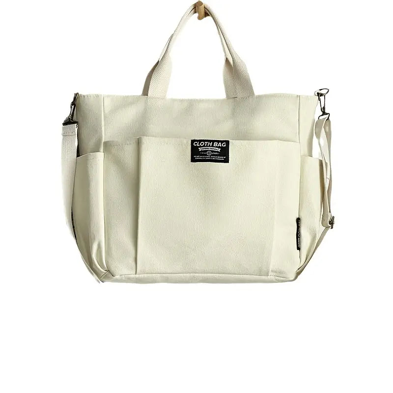 Sac bandoulière femme en toile – Grand sac fourre-tout pratique avec multiples poches