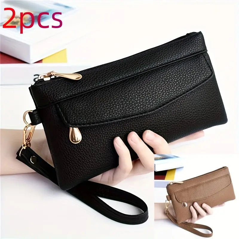 Pochette femme élégante – Sac de soirée multifonction avec dragonne, plusieurs coloris