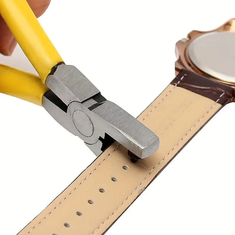 Pince perforatrice pour bracelet de montre – Outil réglage longueur avec poignée antidérapantePince perforatrice pour bracelet de montre – Outil réglage longueur avec poignée antidérapante