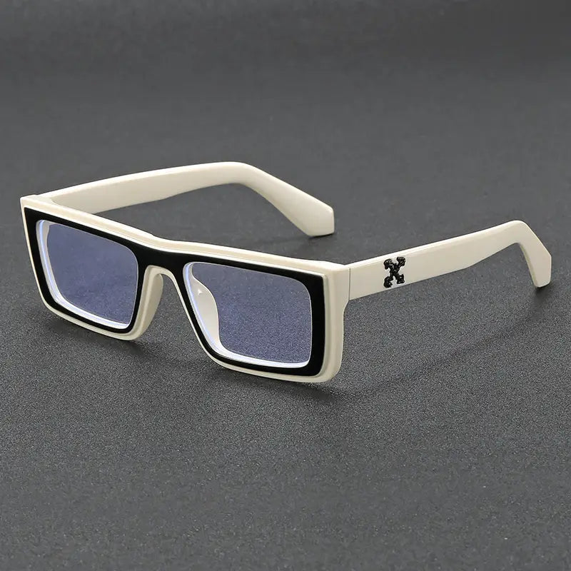 Lunettes homme carrées noires – Monture épaisse tendance avec verres anti-reflets