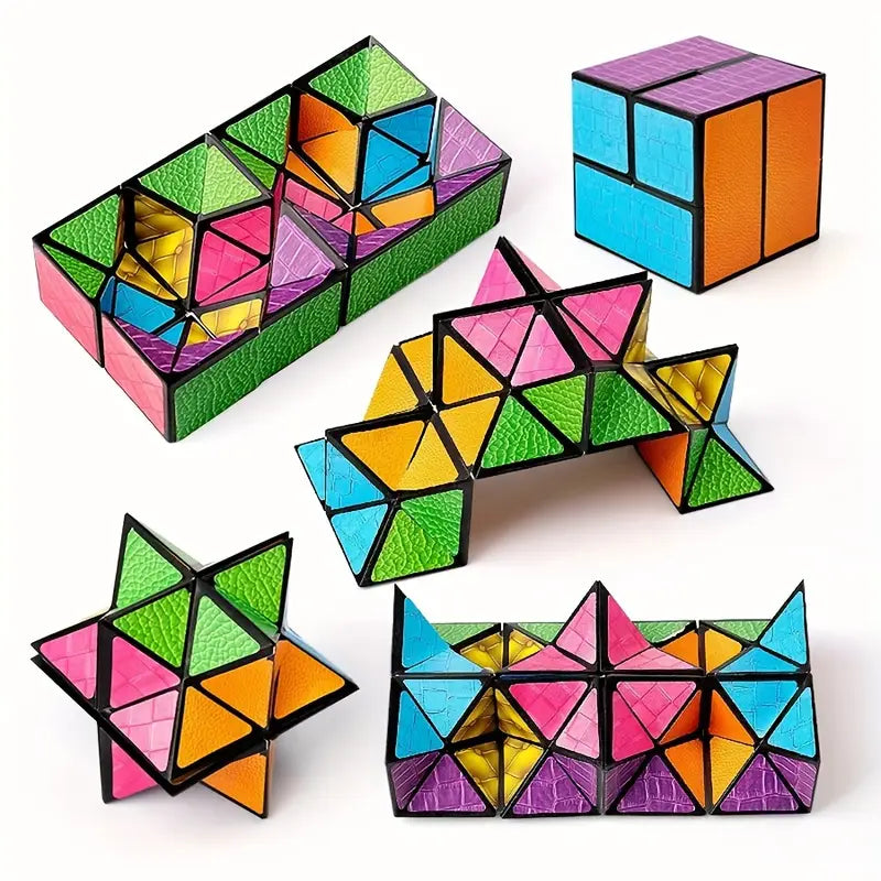 Cube Magique Multifonction – Puzzle 3D Éducatif et Transformable pour Enfants et Adultes