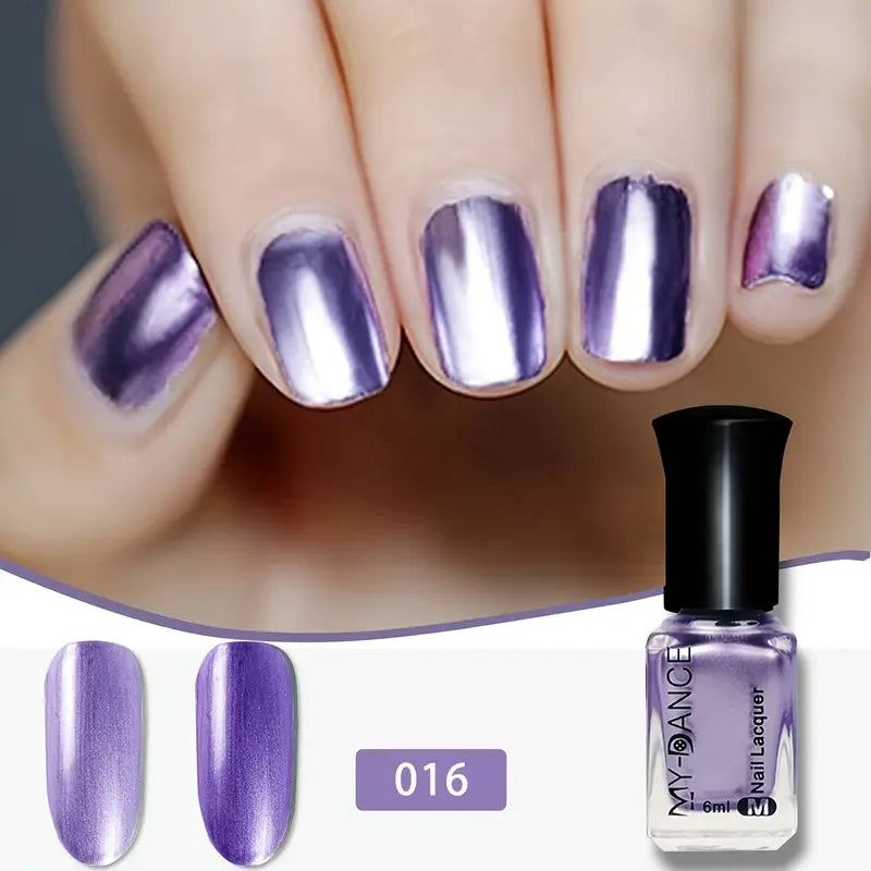 Vernis Effet Chrome Métallisé – Finition Miroir Ultra Brillante pour Nail Art Glamour