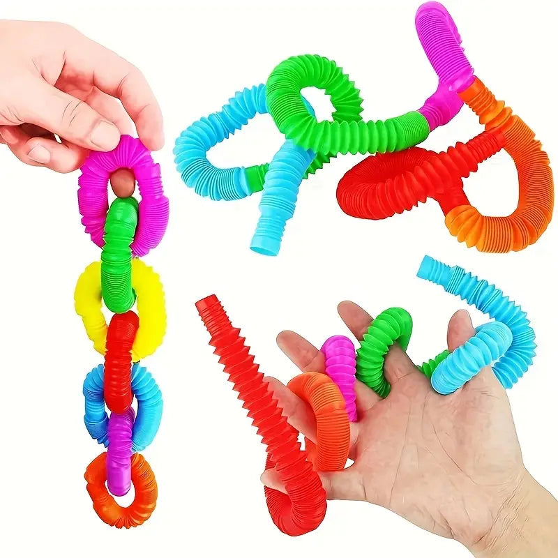 Tubes Pop It Sensoriels Colorés – Jouets Éducatifs et Anti-Stress pour Bébé et Tout-Petit
