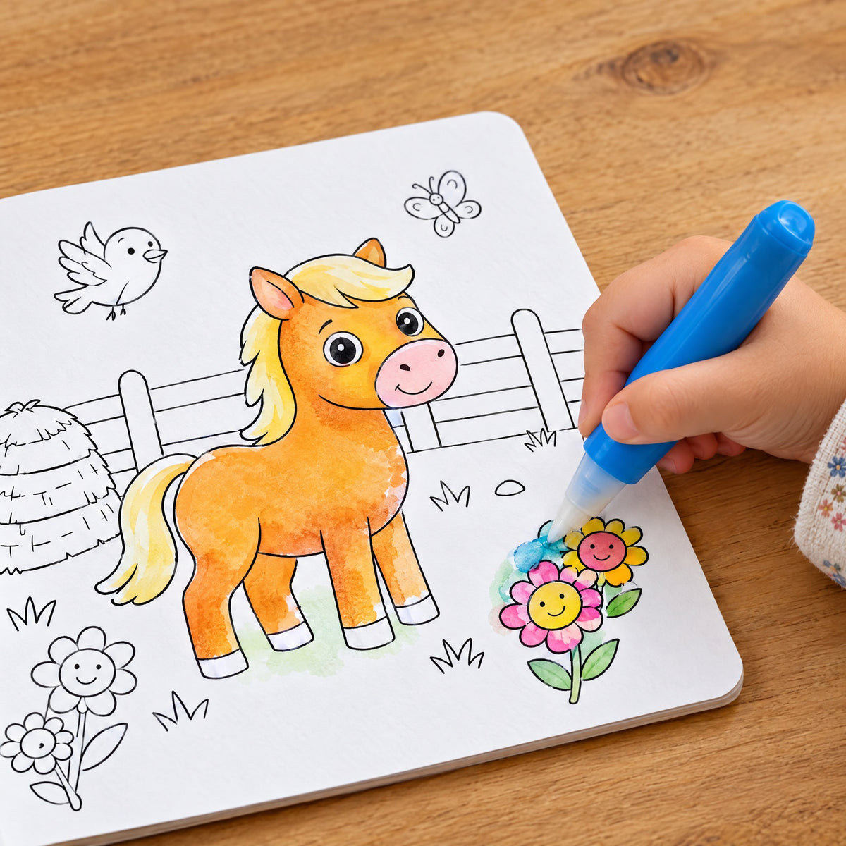 Les couleurs apparaissent sous le stylo