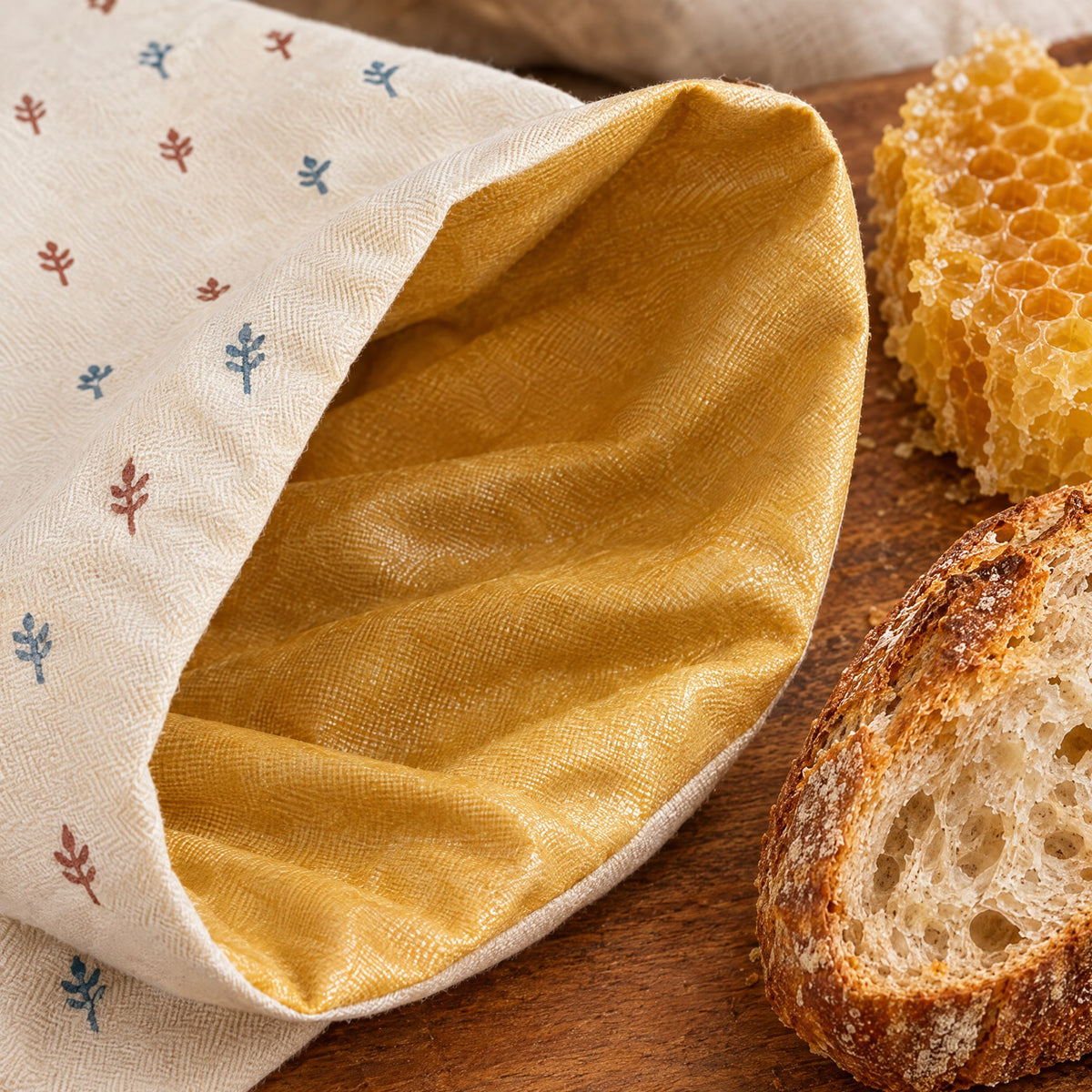 Du coton bio et de la cire d'abeille, sans plastique