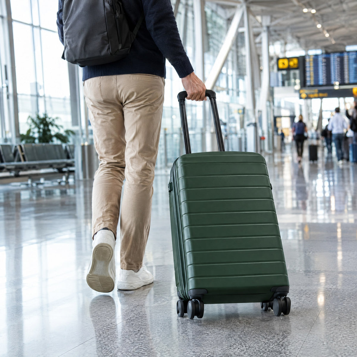 Elle roule à côté de vous jusqu'à l'embarquement