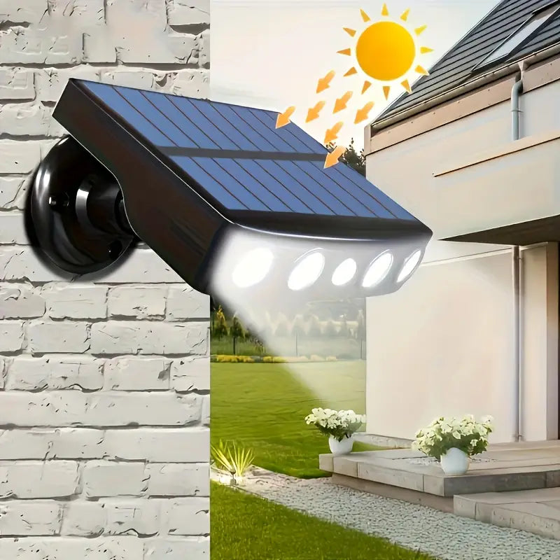 Applique Solaire Extérieure LED – Lampe Murale Étanche avec Détecteur de Mouvement pour Jardin, Terrasse et Entrée