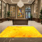 Tapis moderne jaune – Design marbre lumineux pour salon, chambre ou bureau
