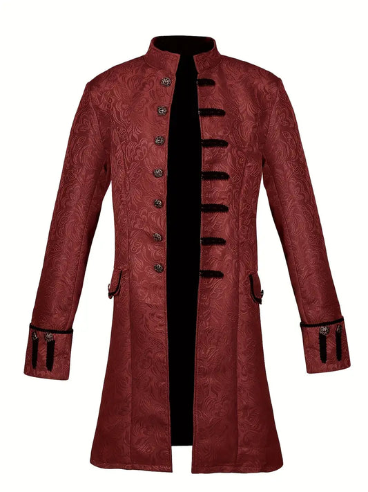 Manteau fantaisie homme gothique – Veste longue brocart style victorien et steampunk