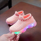 Baskets lumineuses fille – Chaussures de sport respirantes avec semelle LED colorée