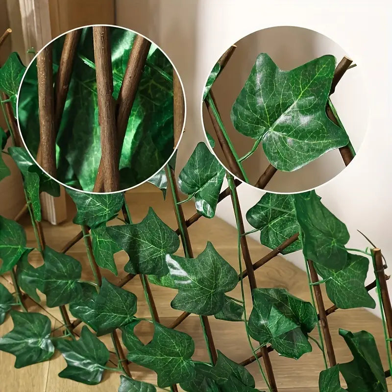Panneau de Feuillage Artificiel Lierre Extensible – Décoration Murale et Clôture de Jardin pour Intimité Naturelle