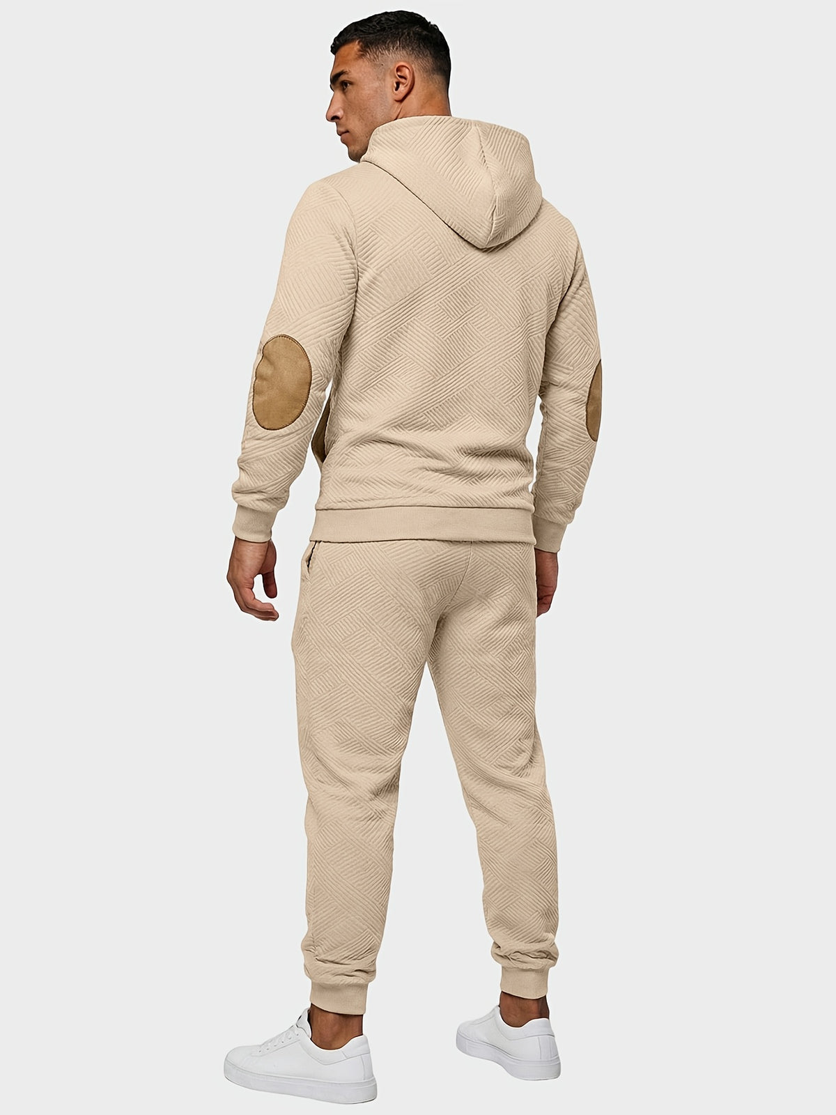 Ensemble Homme : Sweat à Capuche Jacquard Tricoté et Pantalon