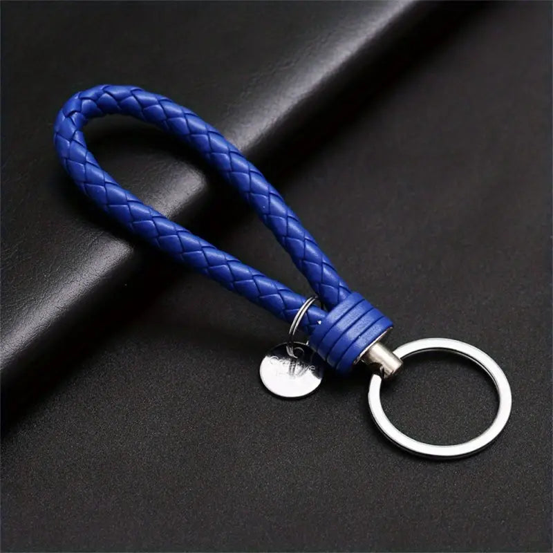 Porte-clés homme en cuir tressé – Breloque élégante et résistante pour clés de voiture