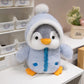 Peluche pingouin en manteau à capuche – Doudou doux et câlin pour enfants