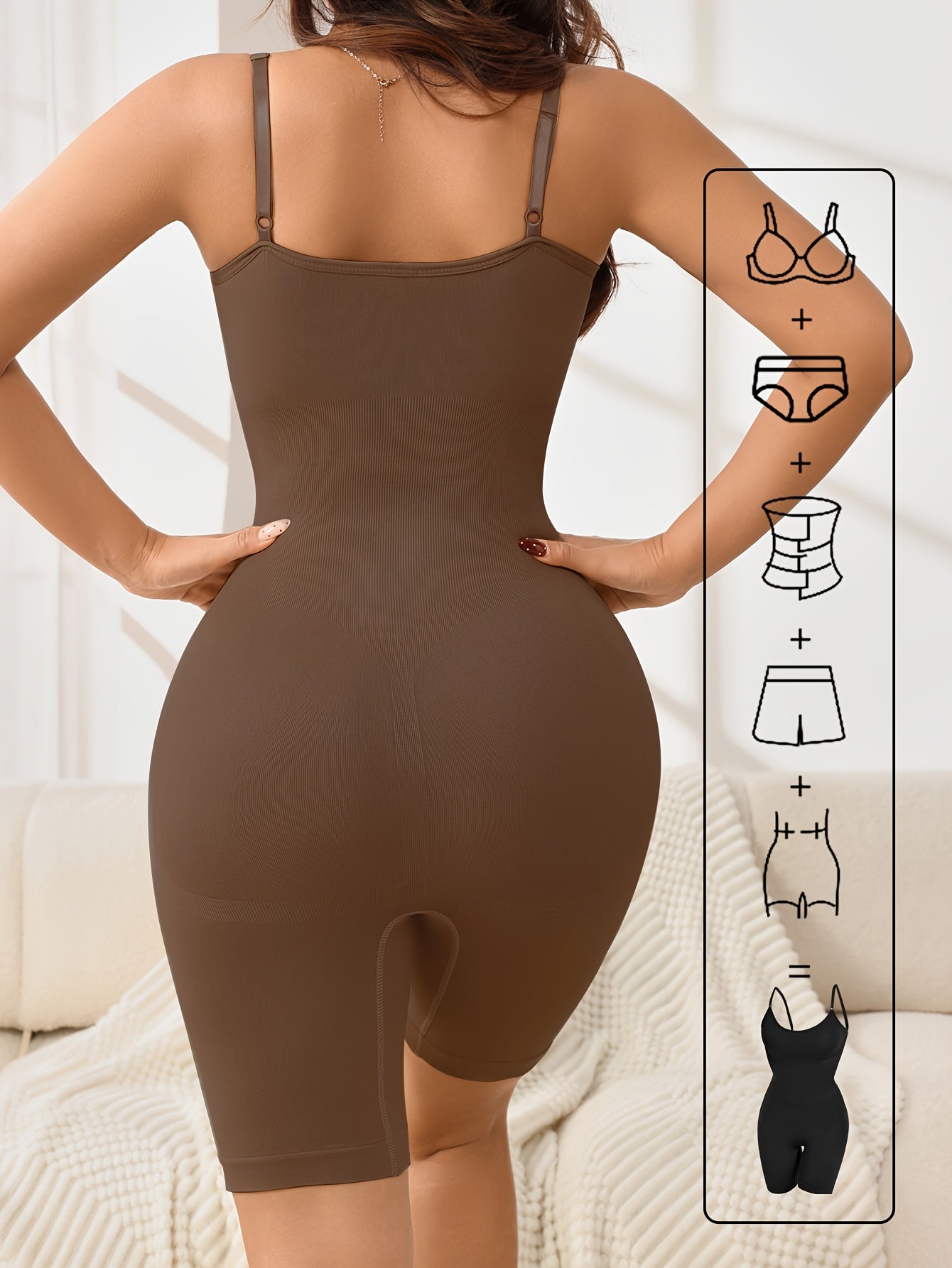 1pc Camisole Gainante Une Pièce Haute Élasticité pour Femmes